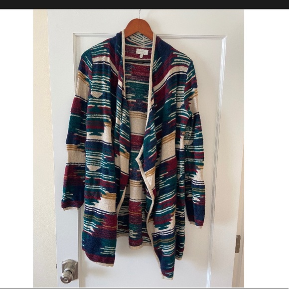 Lucky Brand Sweaters - Lucky Brand Aztec Print Cardigan Large